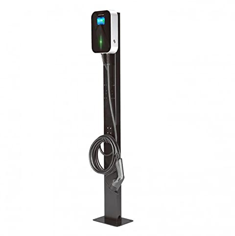 MK-Digital Freistehender Wallbox + Montagesäule 11KW / 16A KfW-förderfähige Typ2, 6m Kabel, LCD-Farbdisplay mit APP unterstützung