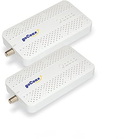 goCoax MoCA 2.5 Adapter with 2.5GbE Ethernet Port. MoCA 2.5. 1x 2.5GbE Port. Provide 2.5Gbps Bandwidth with existing coaxial Cables. White(2-Pack, MA2500D)