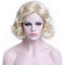 WHBHD Frauen Mädchen Kurzer Blondine Curly Cosplay Perücke Cos Marilyn Monroe Weibliche Party Hochtemperatur Faser Synthetische Haarperücken + Perücke Kappe