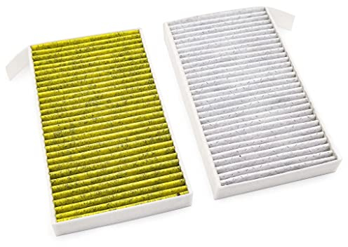 Tesvolution® 2 x Innenraumfilter für Tesla Model 3 und Model Y - Wartungsset Ersatz für biofunktional Luftfilter mit Aktivkohle Pollenfilter