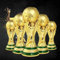 DAIVARNING Trophée d'or de Football Trophée de Coupe du Monde Réplique de Coupe du Monde Collection de Souvenirs de Décorations pour Maison Bureau Cadeaux pour Fans (21cm)