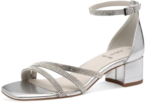 s.Oliver Damen Sandalen mit Absatz mit verstellbarem Riemchen Kleiner Absatz