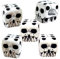 BSTCAR 5 Stück Halloween Skelett Würfel Dekorative Mini Skelett Würfel Kreative Gothic Skelett Würfel, Knochen Würfel Club Pub Halloween Party (2cm)