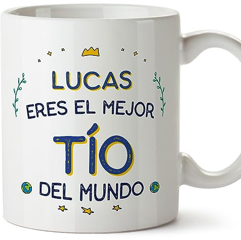 MUGFFINS Tazas Personalizadas para TÍO - En Español - Mejor del Mundo - 11 oz / 330 ml - Regalo personalizable original y divertido
