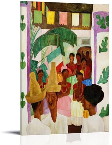 Diego Rivera Berühmte Malerwerke (die Rivalen) Druck Poster Bild Druck Leinwand Wandfarbe Kunst Dekor Moderne Heimkunstwerke Geschenkidee 20 x 30 cm