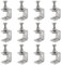 ZOENHOU 12 Stück C Klemme 30mm, 304 Edelstahl Mini Schraubklemme, Schraubzwinge Tischklemme, 16-25mm Heavy Duty Klemmwerkzeuge Trägerklemme, C Zwingen Schraub für Spanner Holzarbeiten Werkzeug