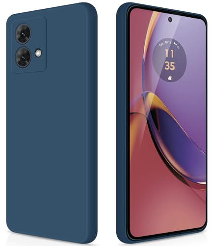 GiiYoon - Carcasa para Motorola Moto G84 5G de Silicona, Funda Protectora a Prueba de Golpes, Funda de Silicona Ultrafina con Capa Interior de Fibra y protección para cámara, Color Azul