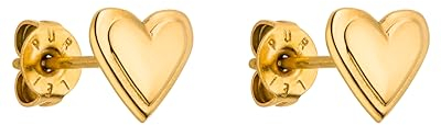 PURELEI® Secret Love Ohrringe (Gold) – Elegante, verspielte Ohrstecker – Edelstahl 18K vergoldet – Schöne Damenohrringe in Herzform – Hawaiianisch inspiriert & wasserfest