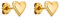 PURELEI® Secret Love Ohrringe (Gold) – Elegante, verspielte Ohrstecker – Edelstahl 18K vergoldet – Schöne Damenohrringe in Herzform – Hawaiianisch inspiriert & wasserfest