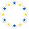 Spreadshirt Ukraine Europa Flagge Frieden Sticker, max. 10 x 10 cm, 10 x 10 cm, Mattweiß