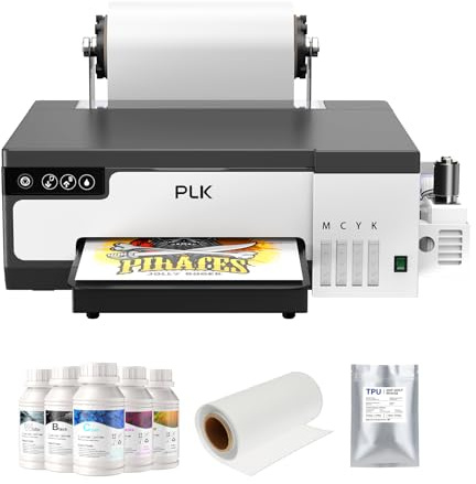 PLK A4 DTF-Drucker mit XP600 Druckkopf und Rollenzuführung, L8058 DTF Transferdruckmaschine mit weißem Rührsystem, 100% Übertragung für DIY-Druck