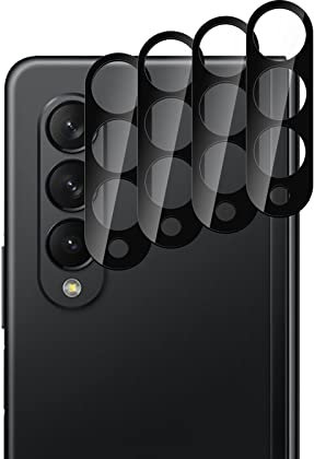 GMUJIAO [4 Pack Camera Lens Protector Compatible with Samsung Galaxy Z Fold 6,Camera Lens Tempered Glass Protector,High Clarity Scratch Proof 9H Tempered Glass[Anti-Shatter]-Black
