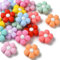 UR URLIFEHALL 20 Pcs 10 Colours Flower Silicone Beads Colourful Floral Silicone Focal Beads for Keychain Ballpoint Pen Jewellery Making