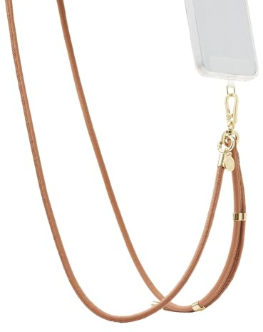 PopSockets Phone Lanyard, Phone Holder, Crossbody Device Strap - Cognac