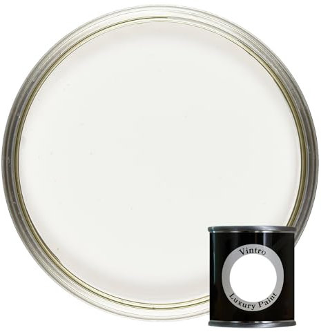 Vintro Paint | Luxury Matt Emulsion | Smooth Chalky Finish | Multi Surface Paint | for Walls, Ceilings, Wood and Metal | 125ml (White - Crystal)