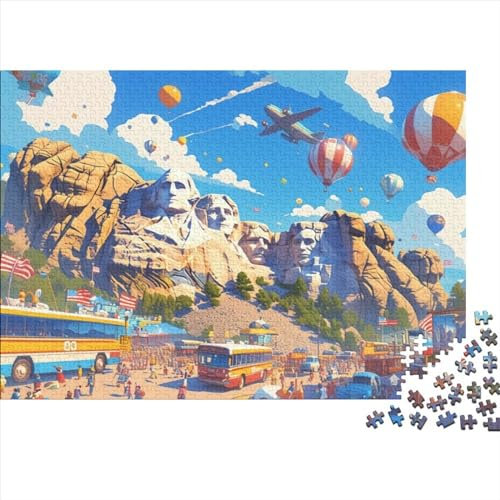 1000 Teile Puzzles Holzpuzzle Mount Rushmore Puzzlespiele Für Erwachsene 1000pcs (75x50cm)