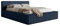 Selsey Polsterbett 160 x 200 cm Doppelbett Gepolstertes Bett Bettgestell Mit Stauraum Und Kopfteil Weicher Cord Stoff Marineblau Affolio