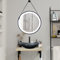 YU YUSING Badmöbel Set Unterschrank 60 cm mit Glaswaschbecken, Badezimmermöbel Set mit Waschtisch LED Spiegel Badspiegel, Anti-Beschlag, Badezimmerschrank Waschplätze für Gäste WC(Silber Grau)