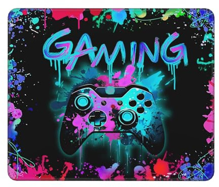 Gaming Mouse Pad, Gamer Desk Accessories, Mouse Mat for Boys Game Room Decor 12x10 Inch (Gaming)