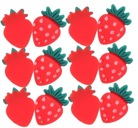 BESTYASH 30 Adornos De Fresa Para Tarta De Cumpleaños: Adornos De Fresa De Resina Para Tarta - Bonitas Decoraciones De Bayas Para Baby Shower, San Valentín Y Celebraciones Temáticas.