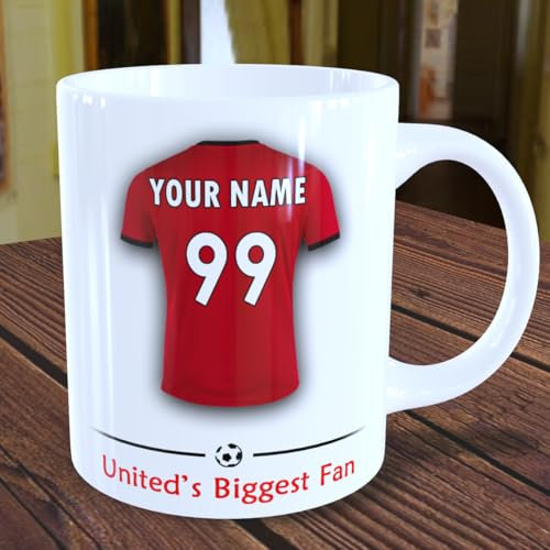 Man United Mug Personalised United Cup for Football Supporters Fans Birthday Christmas