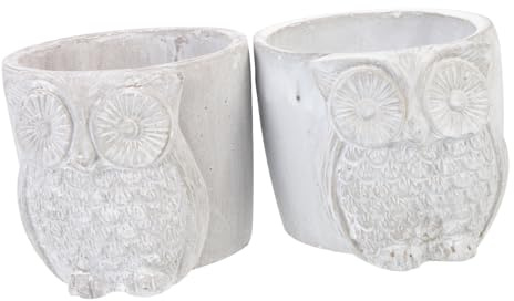 DIYEAH 2 pezzi Vasi in Cemento con Motivo Fioriera Decorativa per Piante e Contenitori per Interni ed Esterni Design Traspirante per Giardino Ufficio e Casa