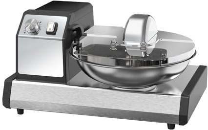 Heavy-Duty Commercial Food Chopping Machine & Meat Grinder, 5.5L 1500RPM Electric Food Processor with Timer & Safety Lock, for Vegetables, Meat, Pastes in Restaurant Kitchen
