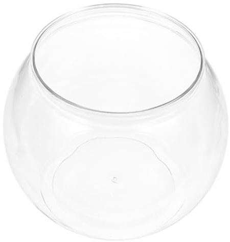 UKCOCO Bocal à Poissons Rond en Plastique Transparent Incassable Performance Antidrop, pour Poissons Rouges et Petits Tortues, Décoration Maison et Bureau