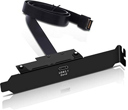 EZDIY-FAB USB 3.1 Front Panel Header to USB-C Type-C Female Extension Cable-15inch 45cm…