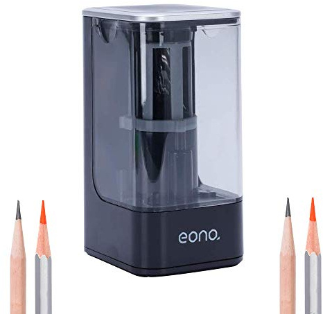 Eono Electric Pencil Sharpener, Heavy Duty Helical Blade Pencil Sharpener Operated by AC Adaptor with Auto Stop Function for School Classroom Office Home and Stationery Gifts