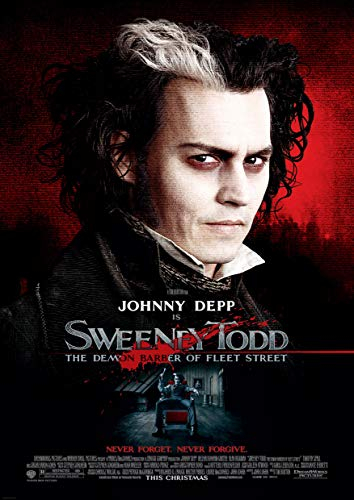Poster affiche Sweeney Todd Tim Burton Johnny Depp Film