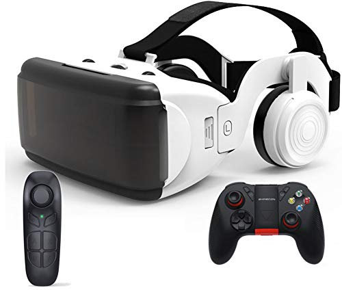 GKJ VR Casque De Réalité Virtuelle, Lunettes 3D Jeux Vidéo Lunettes pour 4.7- 6.6 Iphone Samsung Moto Android Smartphones 3D Films Et Jeux,C