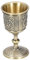 Denkerm King's Royal Chalice Cup, Vintage 3.6in/2.9in Bronze Chalice Goblet, Embossed for Wine Drinks Whiskey Milk(small)