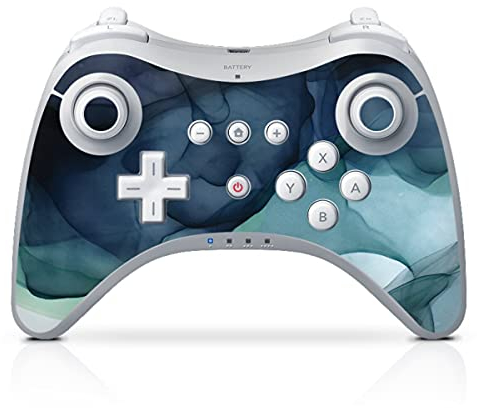 DeinDesign Skin kompatibel mit Nintendo Wii U Pro Controller Folie Sticker Wasserfarbe Textur Muster