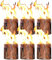 Hoyo Technology GmbH 6 Stück Baumfackel Finnenfackel, Höhe 19 cm, Durchmesser 14-20 cm, Brenndauer ca. 60 Minuten, Rund, Kiefer, Holz (Wood)