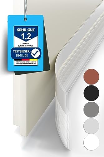 SilverRack Bas de Porte Anti-Courant d'air & Boudin de Porte - 5X 1m Transparent - Boudin de Porte Isolant Froid, idéal pour l'isolation Contre Le Bruit & Le Froid - Boudin Porte d'entrée