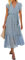 SEVETAT Damen Chiffon Boho Lange Kleid mit Gürtel Sommerkleid Partykleid Elegant V-Ausschnitt Maxikleid Blumenkleid Abendkleid Rüschen Strandkleid Cocktailkleid (Hellblau, M)