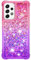 A13 4G Samsung Case Glitter 3D Cute Bling Sparkle Quicksand Flowing Liquid Clear Transparent TPU Gel Silicone ShockProof Protective Phone Cover for Samsung Galaxy A13 4G Case Girls, Pink & Purple