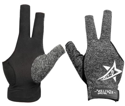 KONLLEN Billiard Gloves Professional Breathable and Comfortable Billiards Match Gloves Non-Slip Adjustable Suitable Snooker Nine-Ball 3 Cushion Carom Pool Billiard Accessories Lycra Material