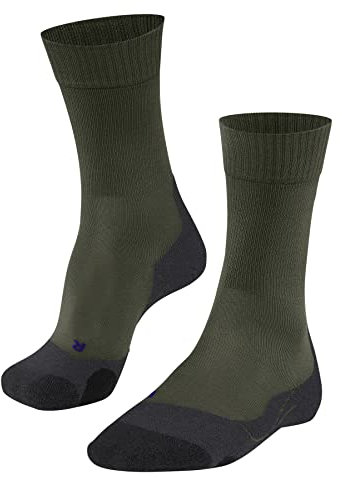 FALKE Herren Wandersocken TK2 Explore Cool M SO Lyocell Funktionsmaterial antiblasen dick 1 Paar, Grün (Herb 7754), 44-45
