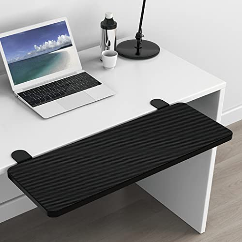 HONJIE Computertisch-Verlängerungsbrett, geeignet für Bürotische, stabile Mausarmstütze, Computertisch-Verlängerung, geeignet für Zuhause und Büro (29,53* 9,45 (75 cm * 24 cm), weiße Kohlefaser)