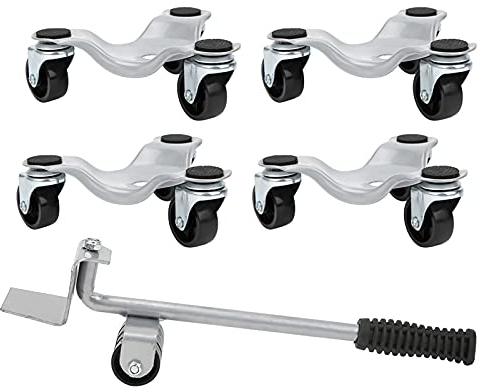 Juego de Rodillos para Mover Muebles, Juego de Transporte de Muebles, Kit de Herramientas para Mover Muebles, Deslizadores de Muebles de Elevación, de Palanca Deslizante, Placa Móvil para Leva
