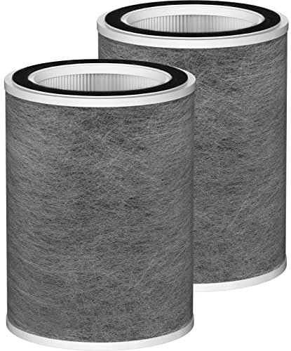 HP201 True HEPA Filtro de repuesto compatible con Shark HP201 HP202 y HC502 Purificador de aire MAX, True HEPA para el 99.97% de partículas, comparado con # HE2FKBASMB y HE2FKBAS 2 unidades