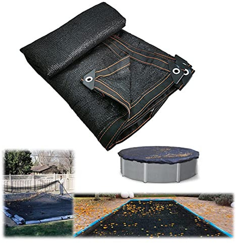 6x8cm Couverture Filet De Feuille Pour Piscine, Bâche De Protection Pour Piscines Hors-Sol, Rectangulaire Couverture De Protection Piscine Extérieur Pour Bloquer Feuilles Mortes Et Débris ( Size : 8x1