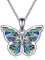 URONE Schmetterling Halskette für Frauen Sterling Silber Exquisite Schmetterling Anhänger mit Abalone Shell Schmetterlingsschmuck Geburtstag Weihnachten Geschenk für Frauen Mädchen