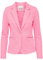 ICHI IHKATE Pique BL Damen Blazer Kurzblazer Jacke EIN-Knopf-Blazer mit Stretch, Größe:L, Farbe:Super Pink (172625)