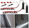 WOBANE Kleiderschrank Beleuchtung mit Bewegungsmelder,2x2m LED Strip Batteriebetrieben,Wiederaufladbar LED Schrankbeleuchtung,Weiß Nachtlicht,für Schrank,Treppe,Bett,Speisekammer,6000K,2 Pack,Schwarz
