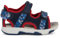 Geox B Sandal Multy Boy A, Bleu Marine/Rouge, 24 EU