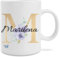 Hole Gadget Tazza con Iniziali e Nome con tutte le Lettere in Ceramica Personalizzabile Idea Regalo per Uomo e Donna, Festa della Mamma, Ricorrenze, Amica, Maestra, Casa, Ragazza (M)