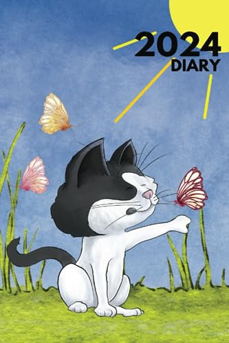 2024 Diary: Week to view cat planner A5 paperback